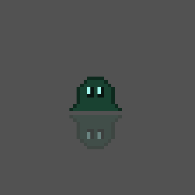 一个简单的像素绿色史莱姆NPC动画素材