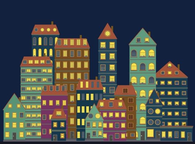 12栋免费的2D欧洲风格经典房屋建筑素材