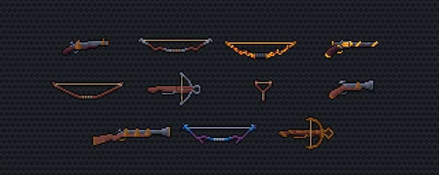 50种免费奇幻像素武器素材包