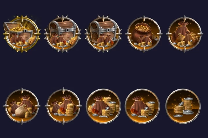 30个高清的2D RPG游戏任务成就图标素材