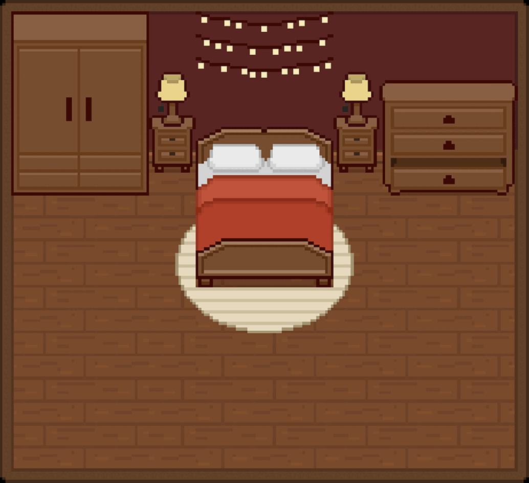免费的16*16像素室内卧室家具和装饰素材