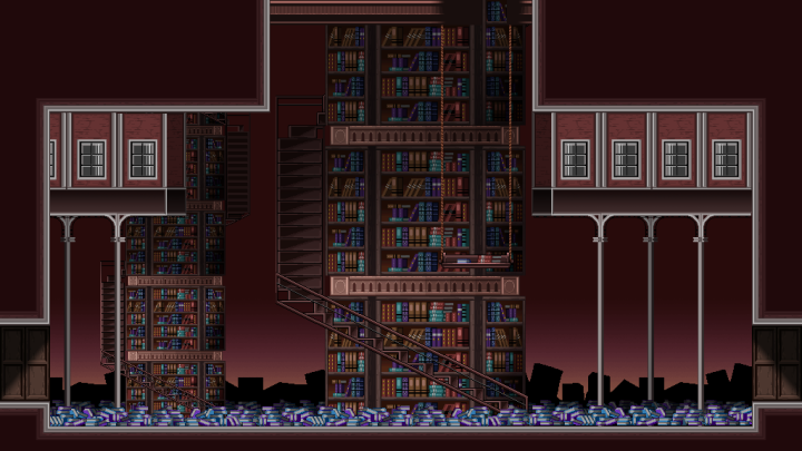 类银河战士恶魔城像素图书馆资产素材