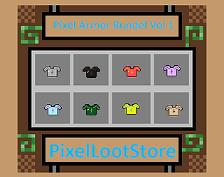 10个独特的像素RPG游戏护甲图标素材