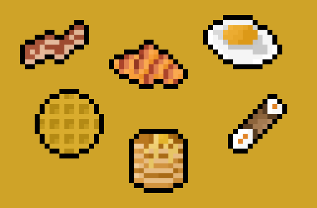 50+的16*16*像素艺术食物资产图标素材