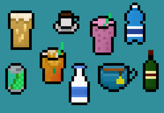 50+的16*16*像素艺术食物资产图标素材