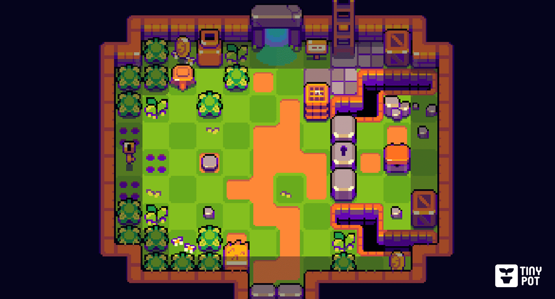 自上而下的16*16像素爬行者地牢资产素材