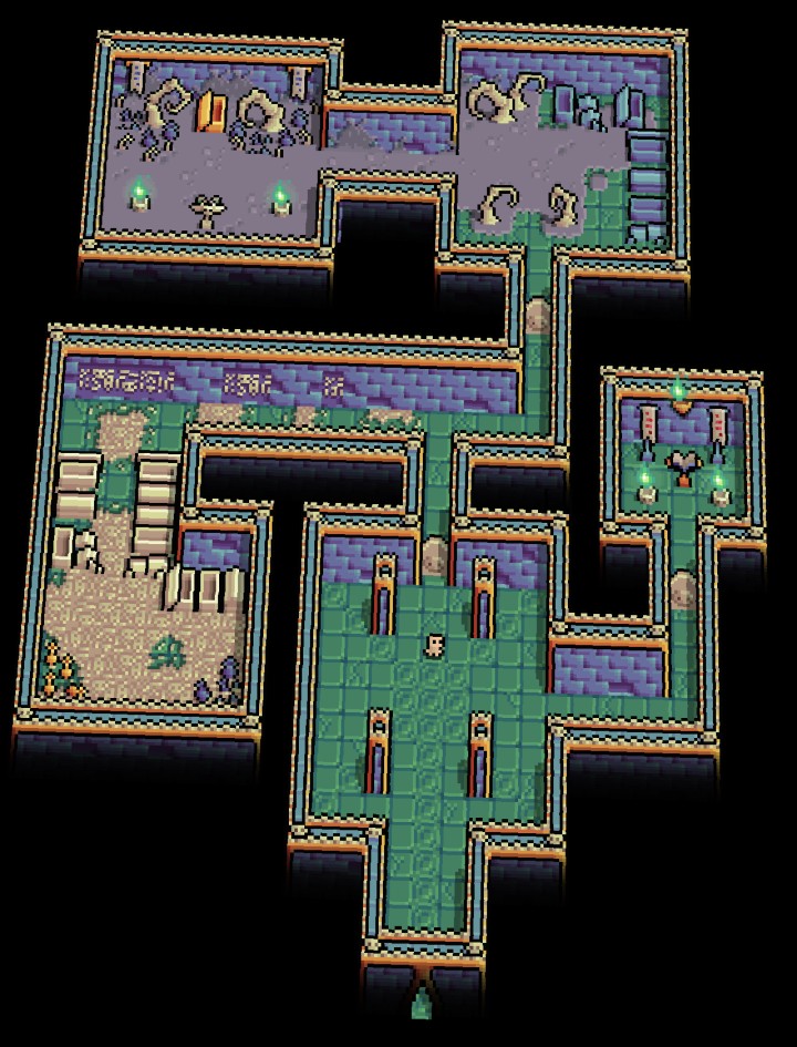 8*8的迷你奇幻像素亡灵王国墓地瓷砖集素材