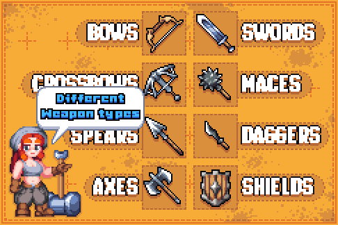 400个经典奇幻像素RPG游戏图标素材