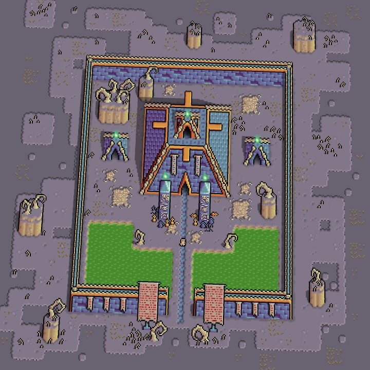 8*8的迷你奇幻像素亡灵王国墓地瓷砖集素材