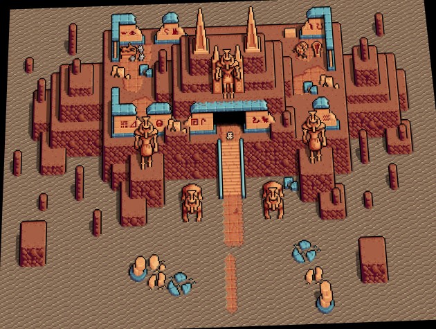 精美的8*8迷你奇幻像素埃及法老之墓资产素材