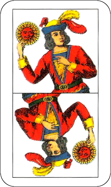 西班牙花色的皮亚琴蒂尼扑克纸牌素材