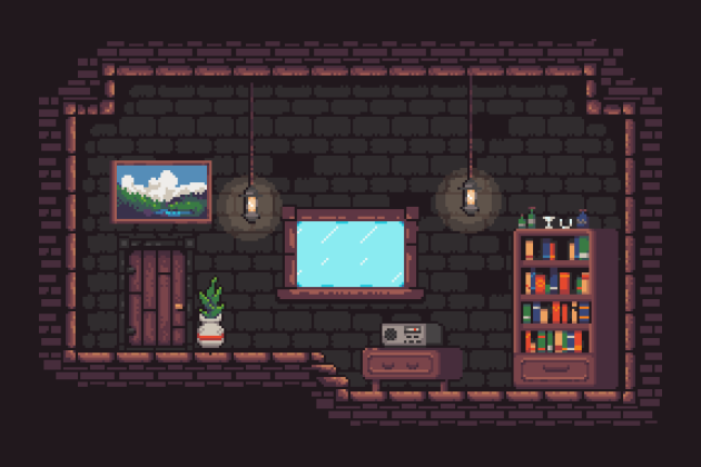 免费的像素艺术家酒馆瓷砖素材