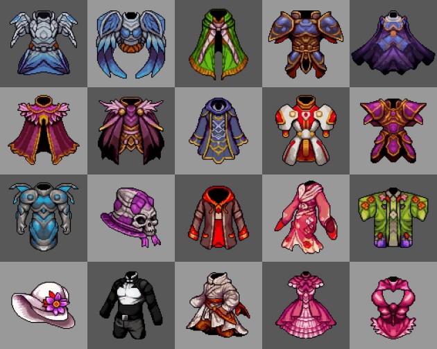 20个AI辅助生成的像素胸部护甲图标素材9