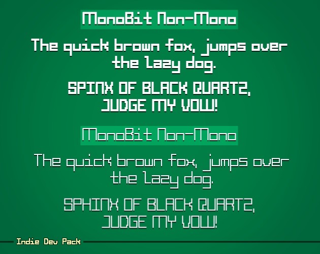 免费等款MonoBit像素字体社区版素材