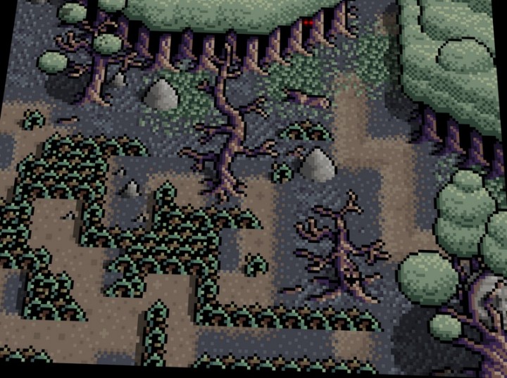 精美的8*8迷你奇幻像素远古森林图块集资产素材