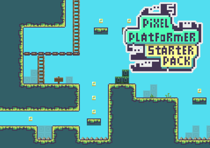 简单的像素平台游戏入门套件素材