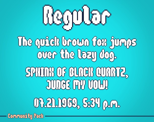 免费的BumperPixel像素字体素材