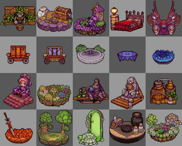 20个AI辅助生成的像素游戏环境装饰物素材2