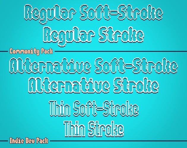 免费的BumperPixel像素字体素材