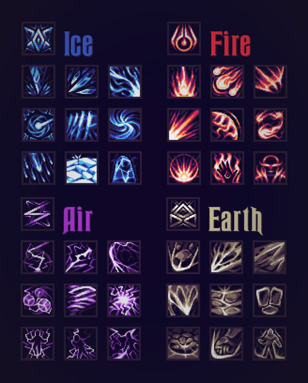 40个32*32的像素元素魔法技能图标素材