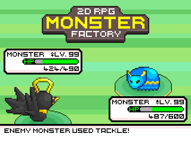 8个怪物工厂静态复古像素回合制游戏怪物资产素材第五部分