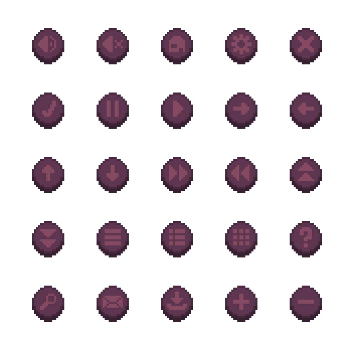 免费的像素游戏UI界面按钮资产素材