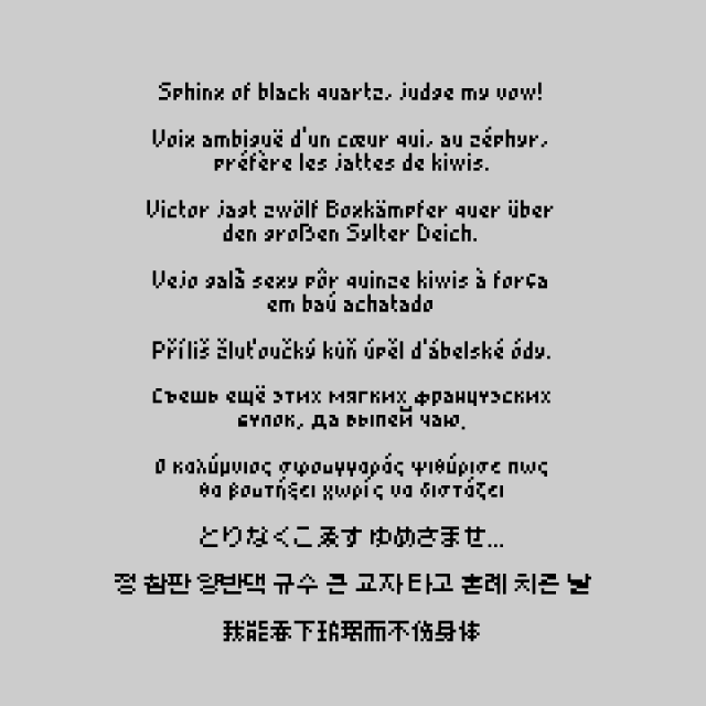 低分辨率的Probly8Dense像素字体素材