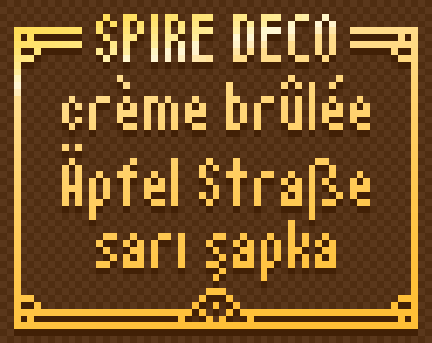 又高又细的尖顶Spire Deco像素装饰字体