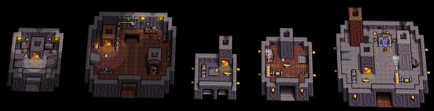 8*8的迷你奇幻像素矮人制作工坊资产素材