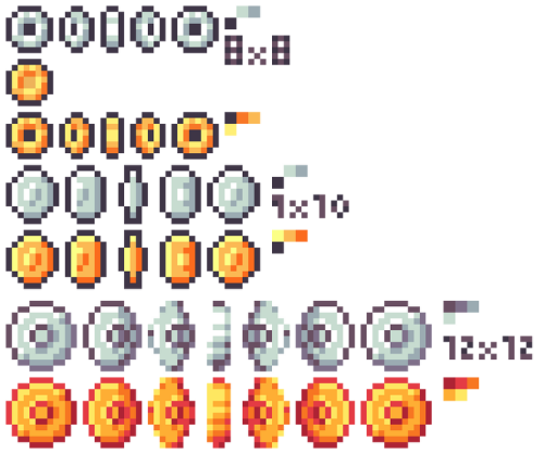 3个免费的像素硬币动画素材