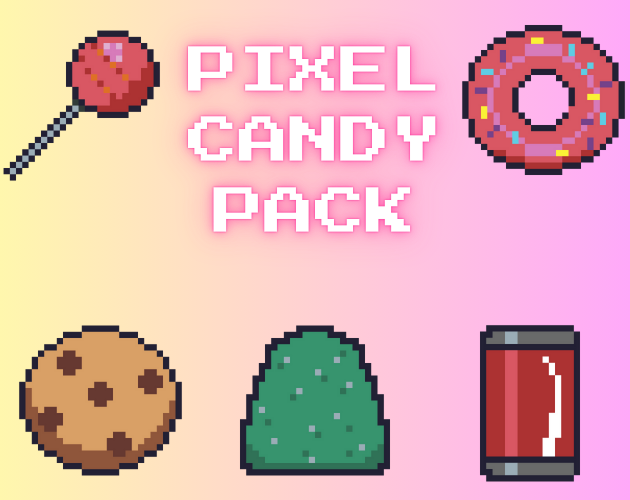 5个简单的像素糖果素材