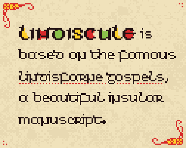 多种适合中世纪岛屿书写的安色尔像素字体素材