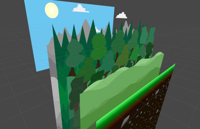 一组免费的4K矢量2D视差效果风景背景图片素材