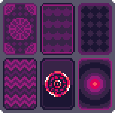 一套奇幻主题的像素扑克纸牌游戏素材