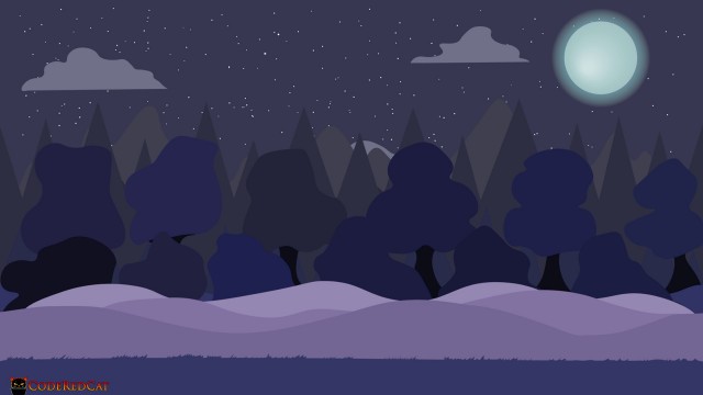 一组免费的4K矢量2D视差效果风景背景图片素材