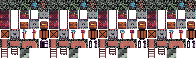 32*32自上而下的像素地牢恶魔的终结图块集素材