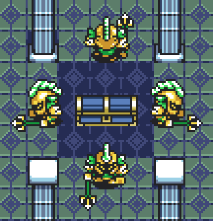 免费的自上而下像素水神殿战士动画素材