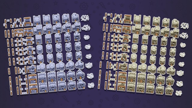 超棒的自上而下像素塔防游戏资源素材包