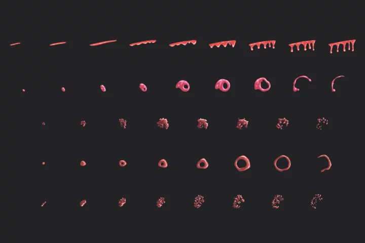 10个精美的矢量2D血液飞溅动画特效素材