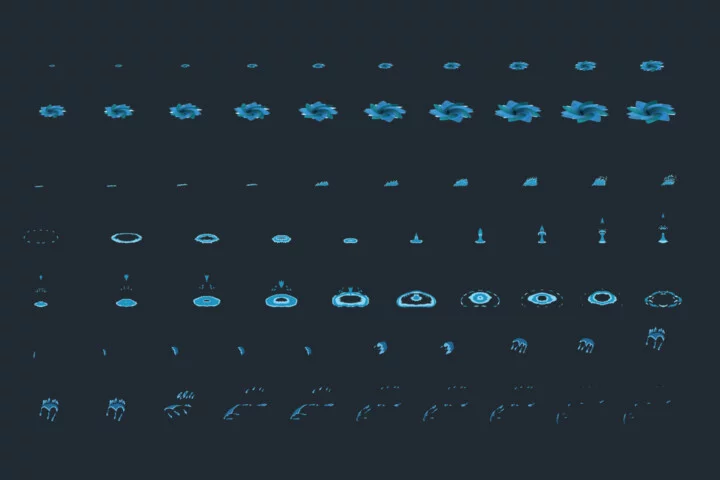 10个精美的高质量2D水元素动画特效素材