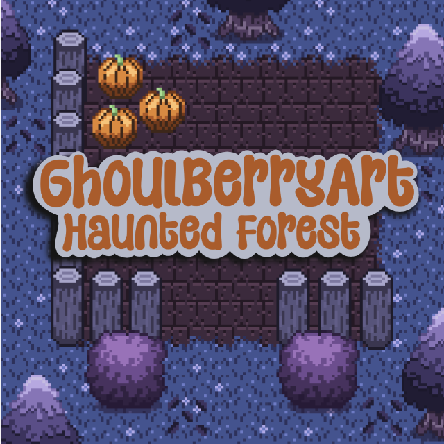 免费的像素黑暗闹鬼森林资产素材