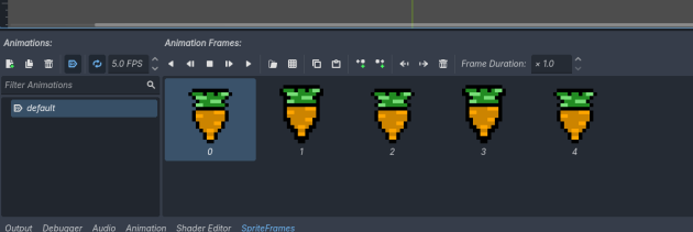 微型的16*16像素动画胡萝卜素材
