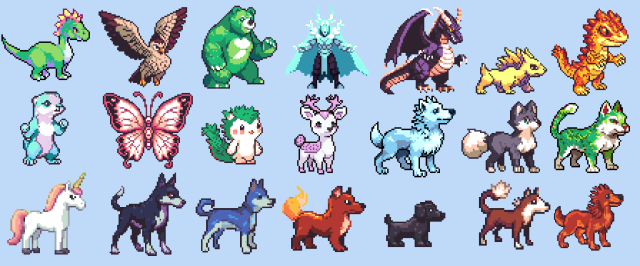 20个免费的64*64静态像素生物素材