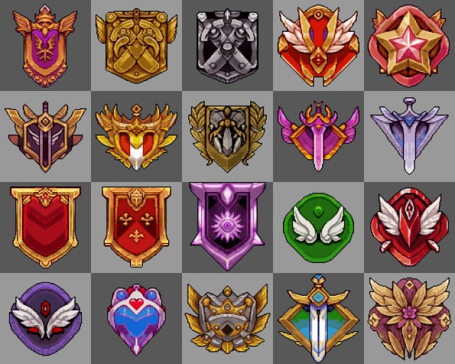 20个AI辅助生成的像素游戏勋章徽章图标素材4