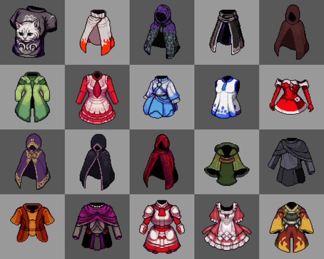 20个AI辅助生成的像素胸部护甲图标素材11