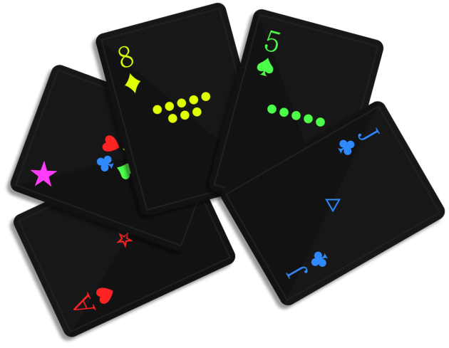 简洁优雅的2D黑曜石风格扑克纸牌素材