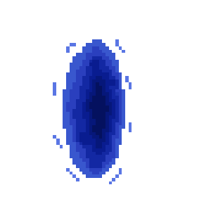 五种不同颜色的像素传送门动画素材