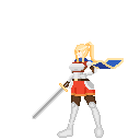 免费的像素中世纪女骑士动画角色素材