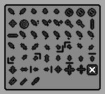 一组免费的黑白像素鼠标光标素材