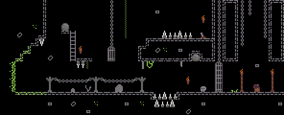 8*8的像素横向卷轴冒险平台游戏Tiny Quest资产素材